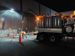 Night works in Hamilton